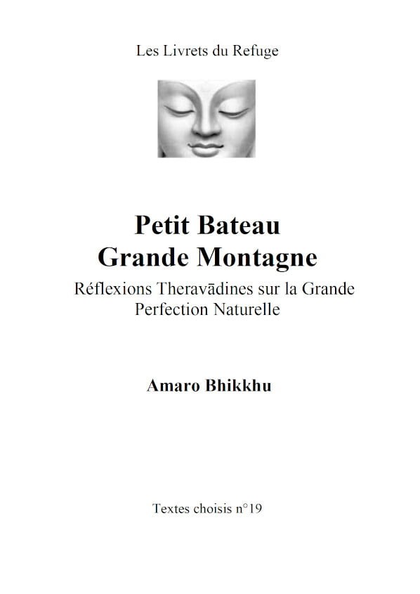 Cover image for Dhamma book Petit Bateau Grande Montagne